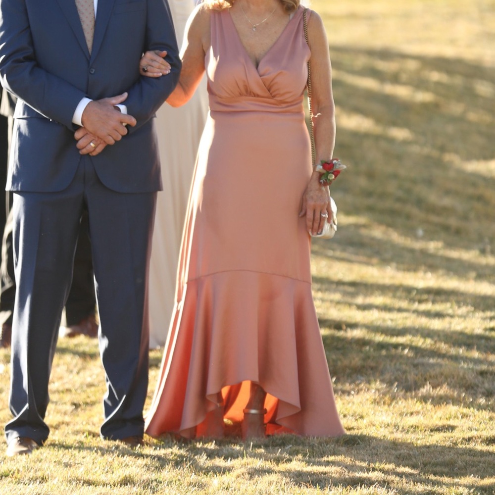 BHLDN Size 6 High/Low dress in Clay color